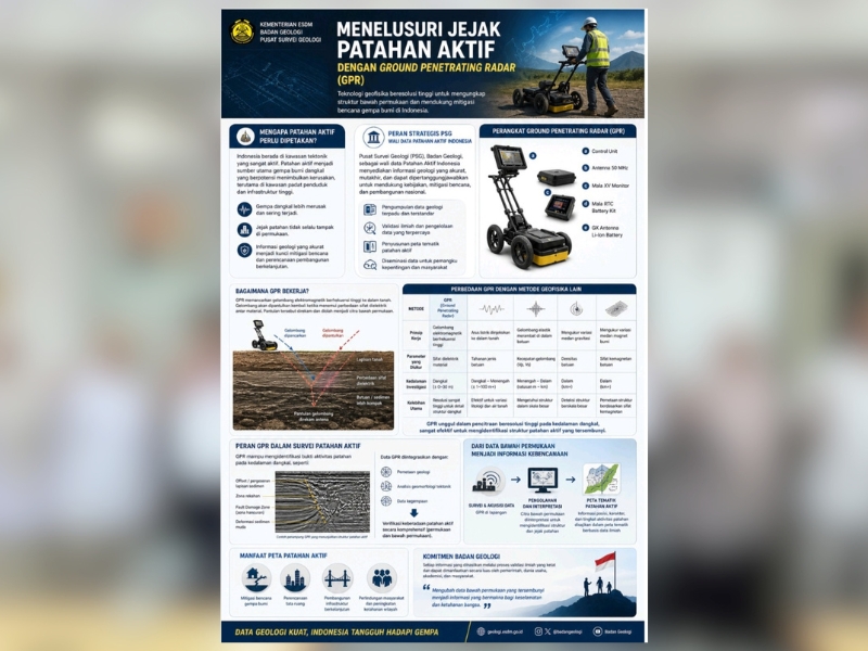 Menelusuri Jejak Patahan Aktif dengan Ground Penetrating Radar (GPR)